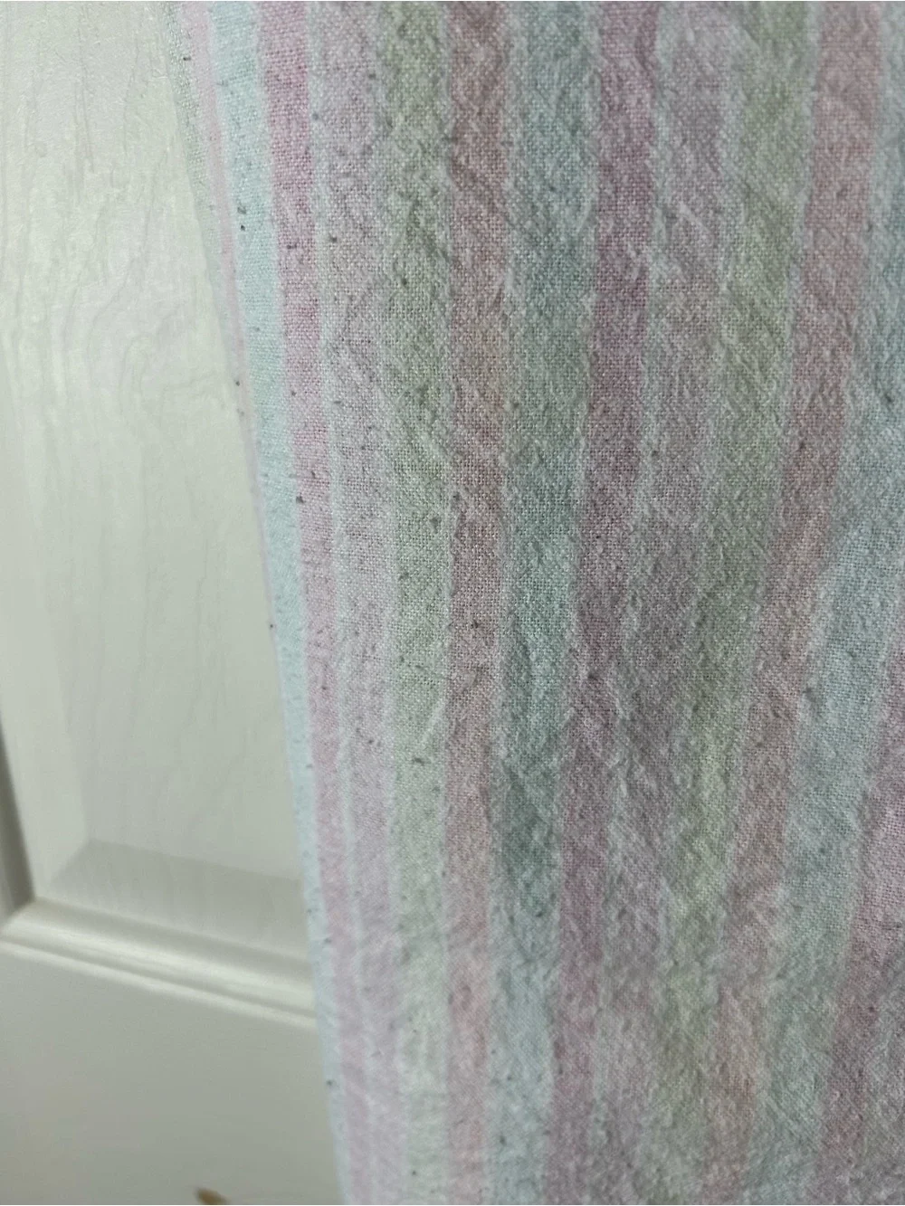 Garanimals Pink Aqua Blue Stripes Baby Receiving Blanket Flannel Green White